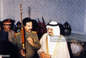 Raja saudi & Sadam Husein